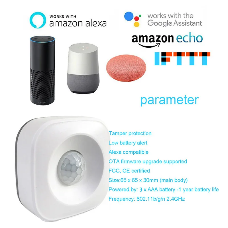 WiFi PIR датчик движения человеческого тела инфракрасный детектор охранной