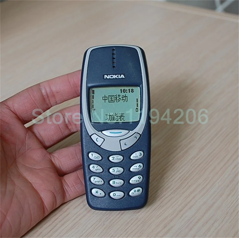 Разблокированный сотовый телефон Nokia 3310 2G GSM Поддержка русской и английской