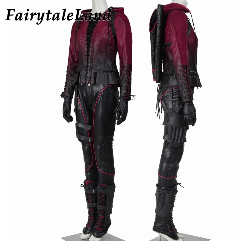 Женский костюм для косплея Зеленая Стрела 4 Thea Queen Хэллоуина Красная стрела