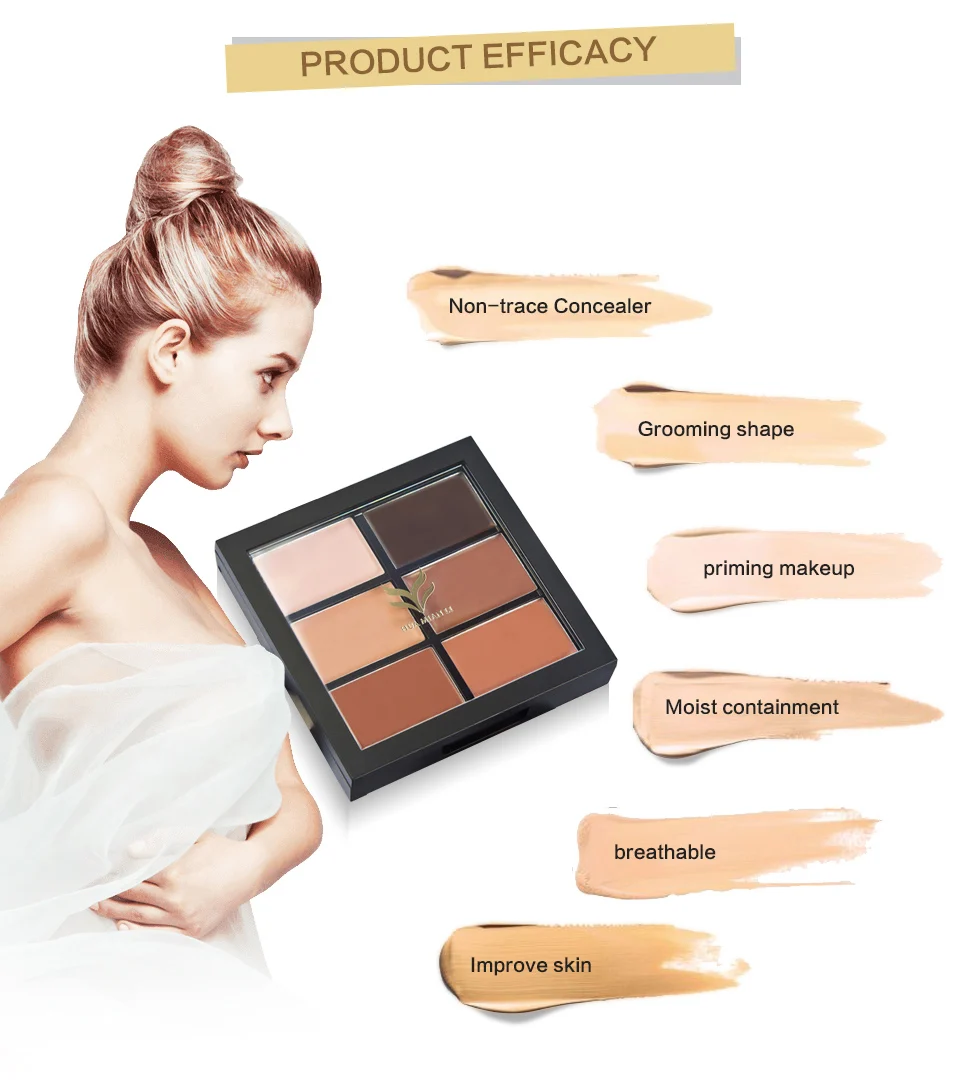 Concealer Makeup 6 Colors Cream Base Palettes Matte Contouring Foundation Face Facial Cosmetic Set Contour | Красота и здоровье