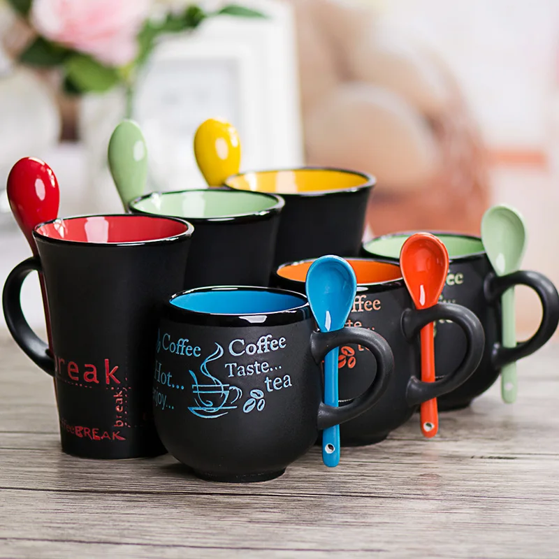 Кофейная чашка кофейная набор европейских чашек креативная доставка с крышкой и