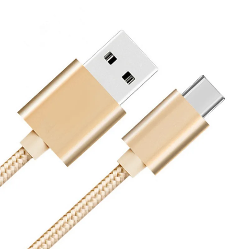 Нейлоновый usb кабель типа C и 2 порта быстрое автомобильное зарядное устройство