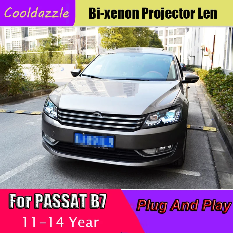 Тюнинг автомобилей чехол для Volkswagen Passat B7 светодиодный налобный фонарь