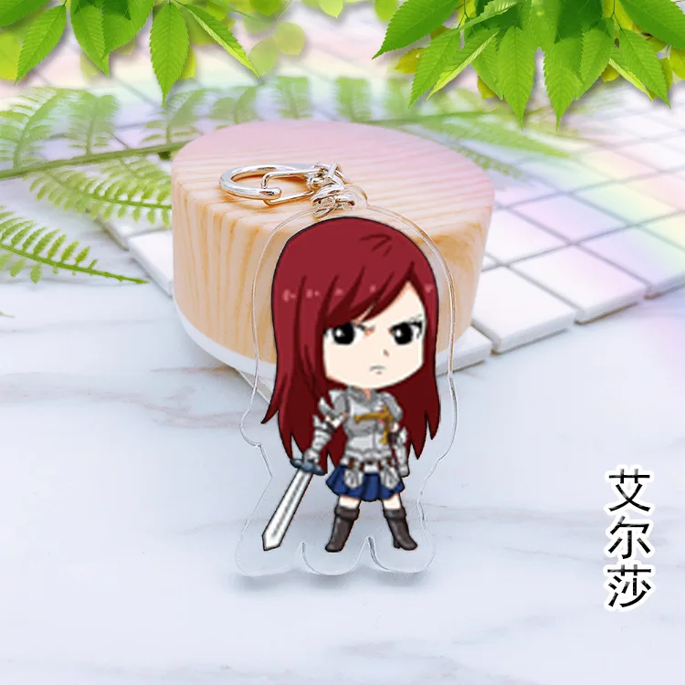 1 шт. аниме брелок Фея хвост Нацу драгнеель Люси сердфилия Эрза алый двойной принт
