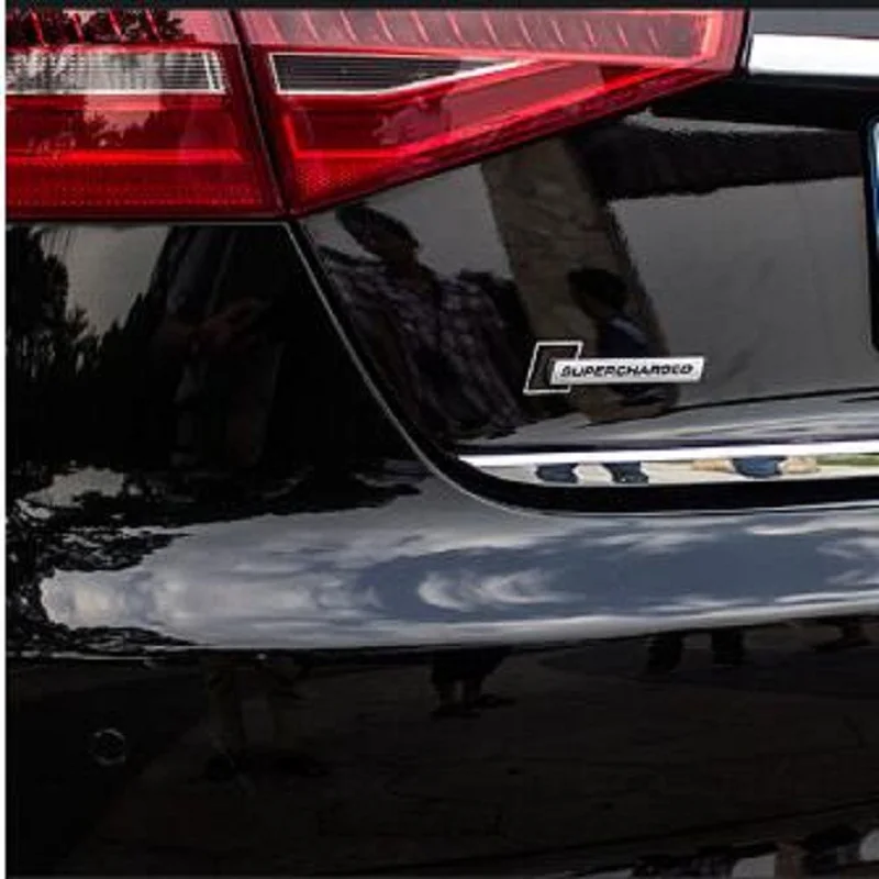 Багажник автомобиля задние буквы SUPERCHARGED эмблема наклейка подходит для Audi A1 A3 A6L Q5 Q7