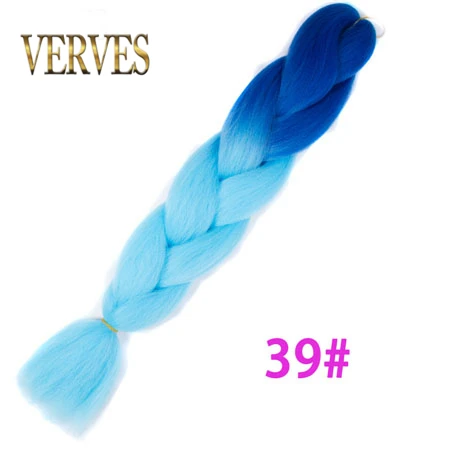 VERVES плетеные волосы, 1 шт., 24 дюйма, вязанные крючком огромные косички, 100 г/шт., синтетические, Омбре, Жаростойкие Волокна, волосы для наращивания, розовые - Цвет: #6