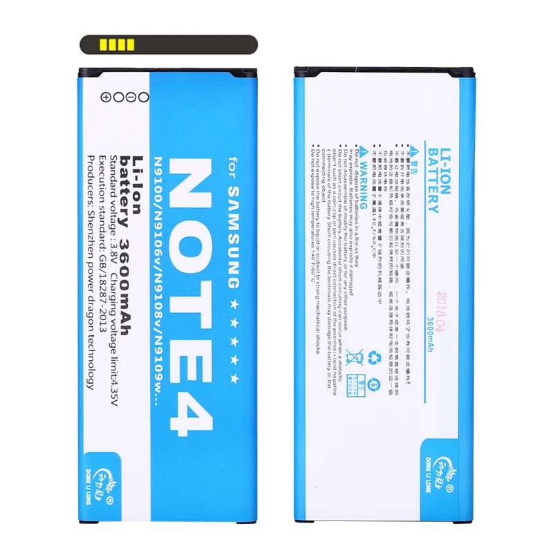 Новая батарея DLL для Samsung Galaxy Note 4 Note4 N9100 N9109W n9108 V запасная высокой емкости EB BN916BBC 3600