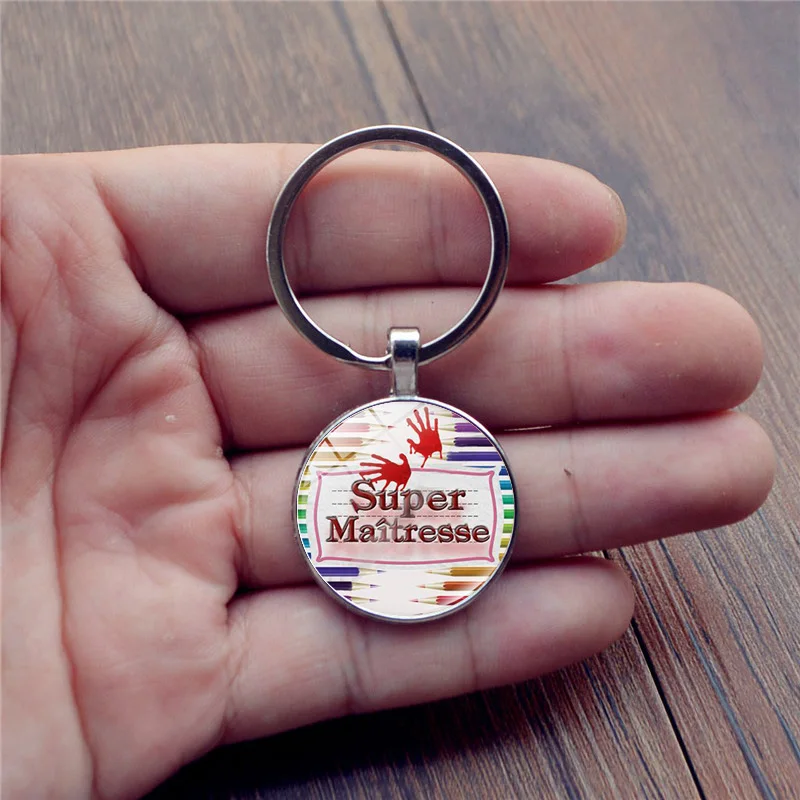 Новый merci maitresse цепочка для ключей кольцо держатель Мода Серебряный цвет