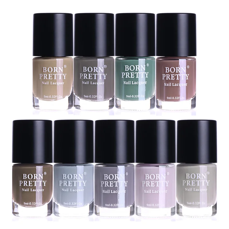 Матовый лак для ногтей BORN PRETTY серого и розового цвета 9 цветов масло мл|matte polish|nail