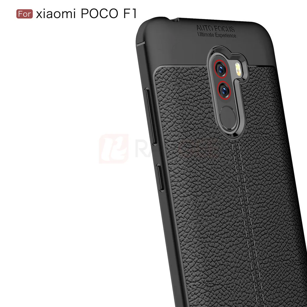 Чехол pocophone f1 для Xiaomi pocophone f1 чехол силиконовый бампер мягкий кожаный из ТПУ текстура задняя крышка для poco f1 чехол для poco f 1