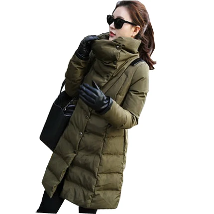 Uwback 2018 Новое Брендовое зимнее пальто для женщин большой размер черный/зеленый