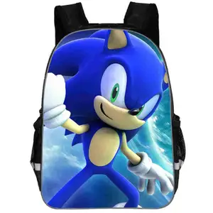 Детские школьные ранцы для мальчиков и девочек, рюкзаки в стиле Super Mario Sonic с рисунком куклы из мультфильма, сумки для Марио, подарки на день рождения для учеников, 11-16 дюймов