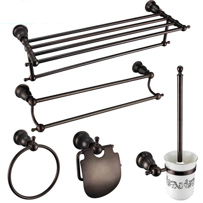 Античная коричневая бронза латунь медь Высокое качество 17 шт./компл. посуда для