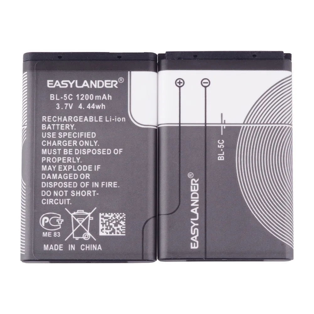 Аккумулятор BL5C 2020 мАч для Nokia 1200 BL 5C 1100 1110 1208 1280 1600 2600 2700 3100 3110 5130 6230 6230i n70 n72