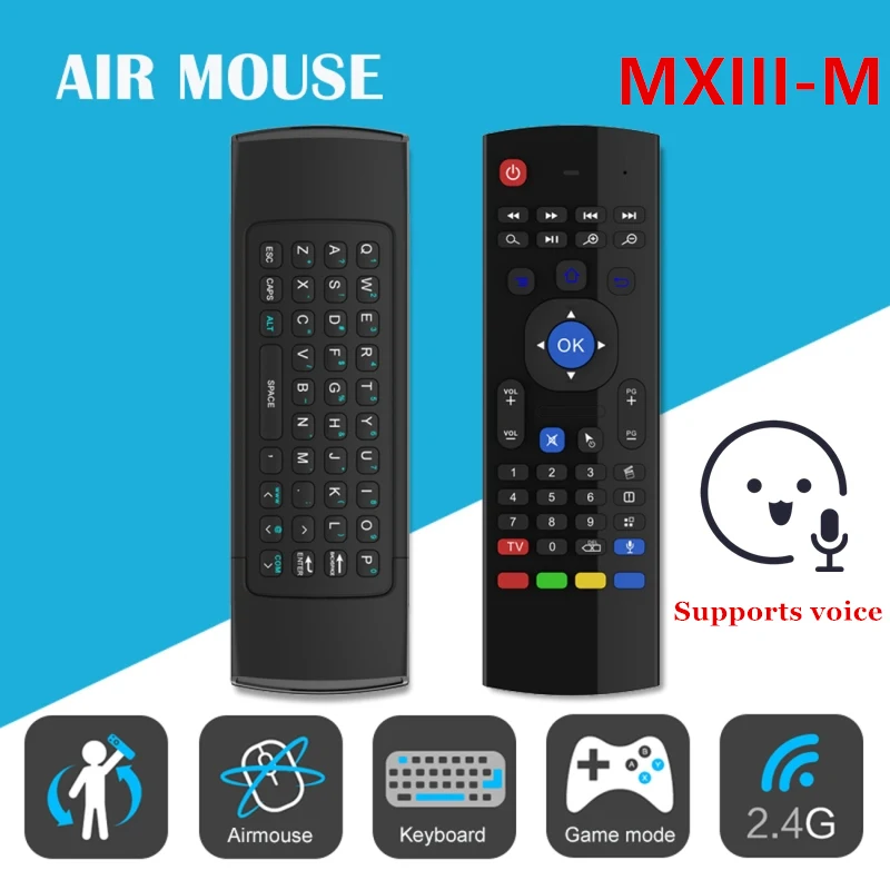 MX3 MX3-M Fly Air mouse 2,4 ГГц Беспроводная мини-клавиатура ИК-режим обучения пульт дистанционного управления для ТВ-бокса мини-ПК Компьютер пульт дистанционного управления - Цвет: MXIII-M