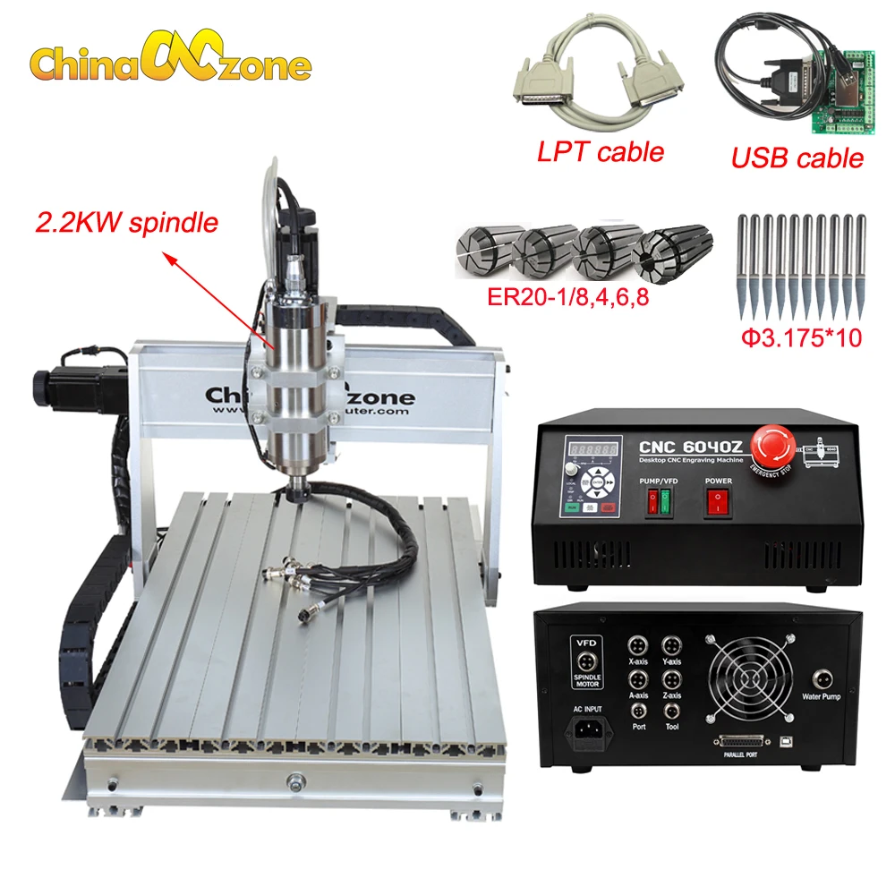 

Гравировальный станок с ЧПУ 6040 Mini CNC, шпиндель кВт, 3-осевой USB станок с ЧПУ для резьбы по дереву, фрезерный станок от производителя