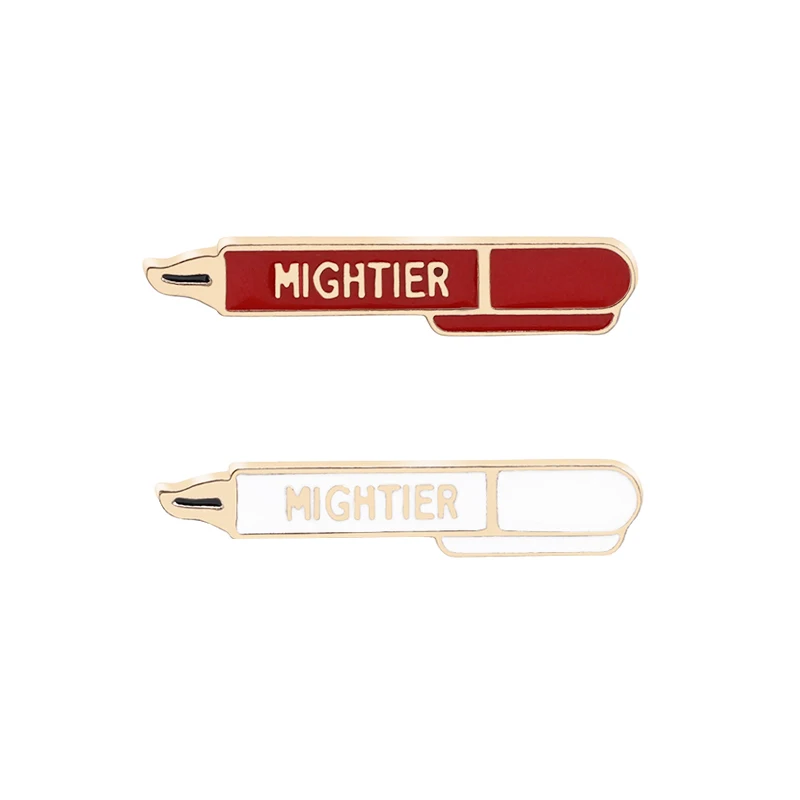 2 Цвета ручка шпильки сильнее Pin эмаль на булавке Броши Булавки лацкан аксессуары