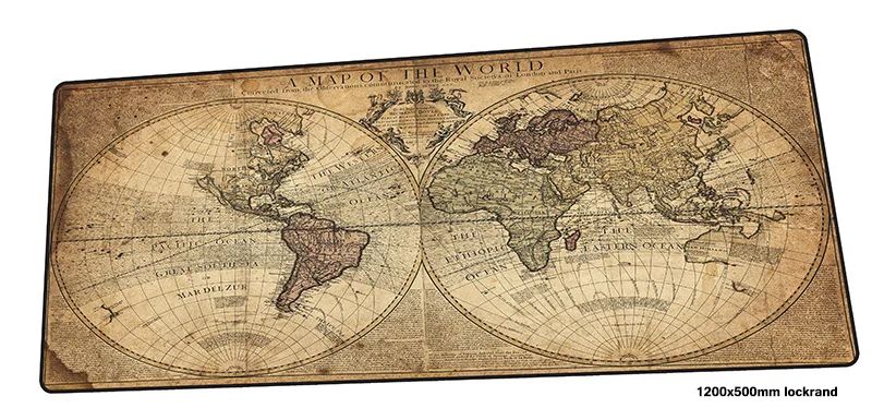 size 1200x500x2mm Карта мира коврик для мыши 1200x500 мм коврик для мыши крутой игровой коврик для мыши геймер HD узор большой персонализированный коврик для мыши Клавиатура ПК коврик - Цвет: size 1200x500x2mm