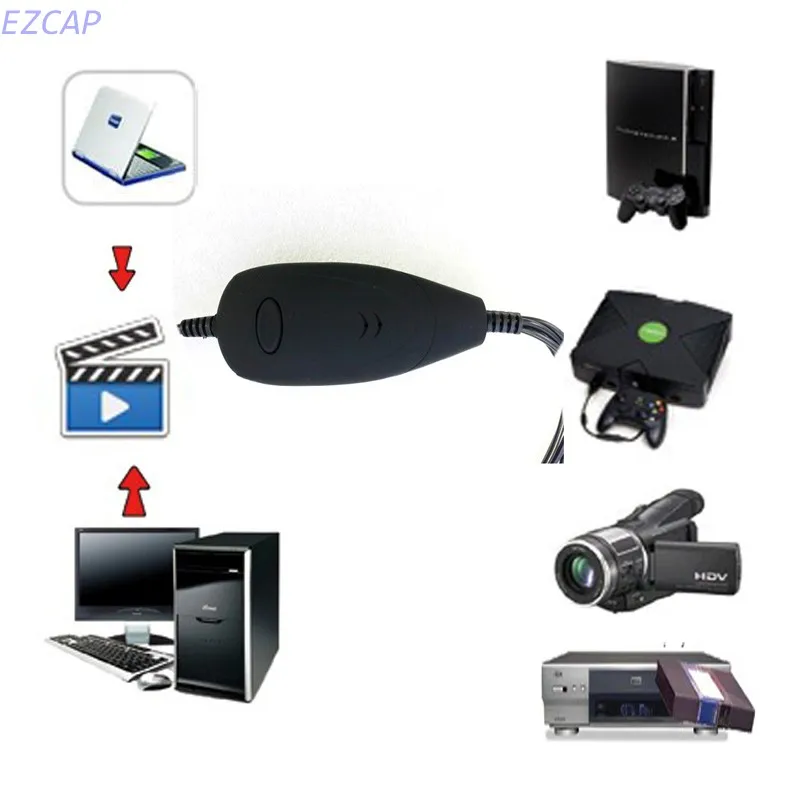 USB2.0 аудио видео записывающая карта аналоговое в MP3 через ПК для Windows7 64bit Win8 с