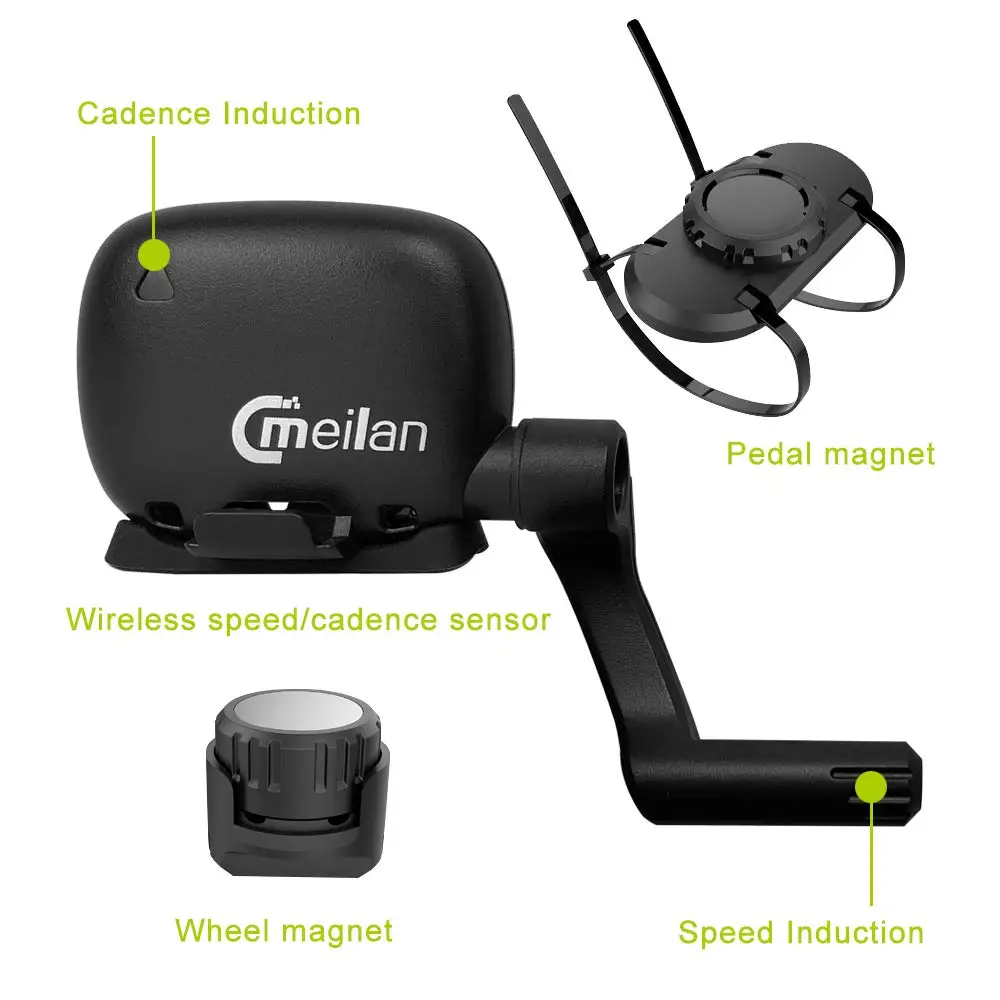 Bicycle Speed and Cadence Sensor computer Bluetooth 4.0 for Bike Computer Apps Waterproof Can be Replace Battery | Спорт и