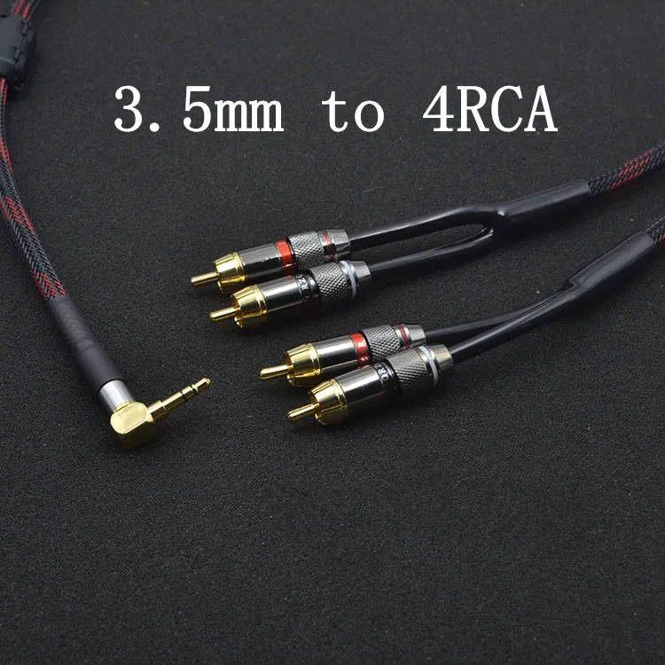 Штекер от 3 5 мм до 4RCA/3 четырех лотосов|Кабели VGA| |