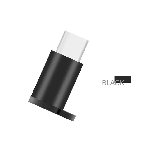 Черный Olhveitra Micro USB к USB C адаптер для huawei Xiaomi Redmi Note 7 Pro samsung One plus 7 зарядный Тип C подключаемые аксессуары - Цвет: Черный