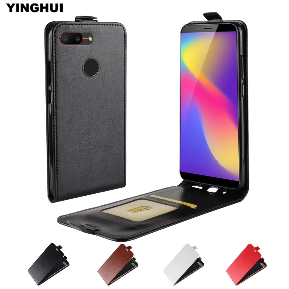 Для zte Нубия V18 кожаный чехол Обложка вверх-вниз Открыть Винтаж узор Вертикальный