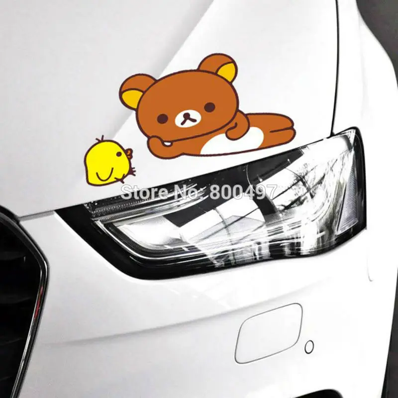 Новые стайлинга автомобилей Носки с рисунком медведя из мультика Rilakkuma курицей