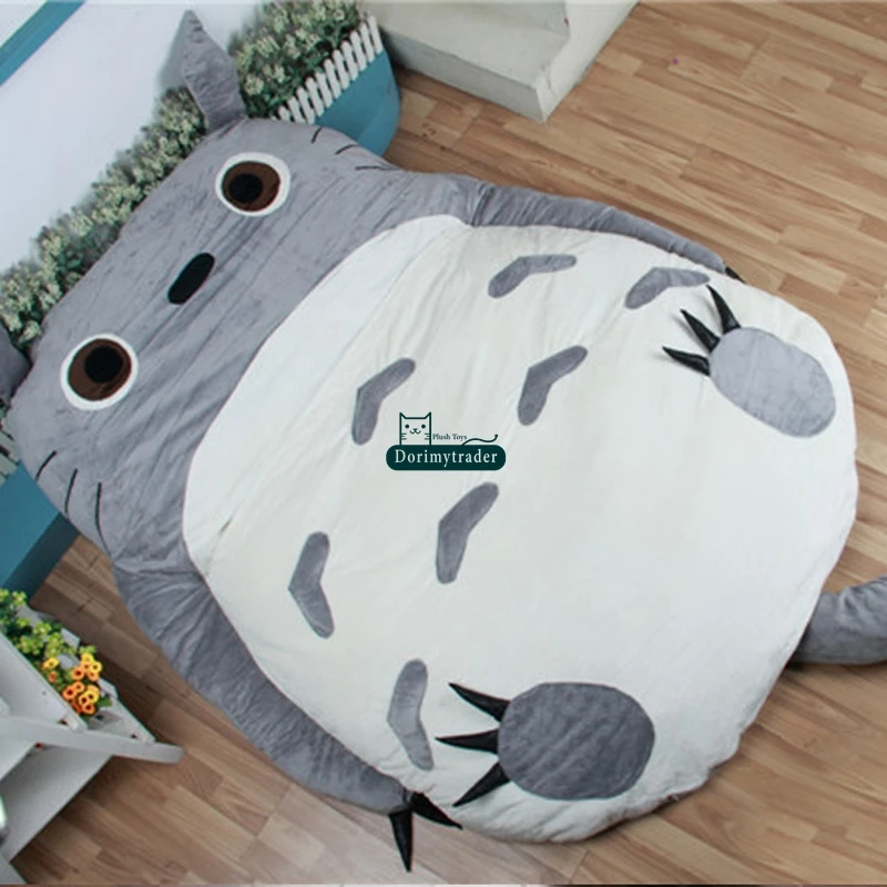 Dorimytrader 200cm X 160cm Огромный мягкий плюшевый мультфильм аниме Beanbag Тоторо спальный