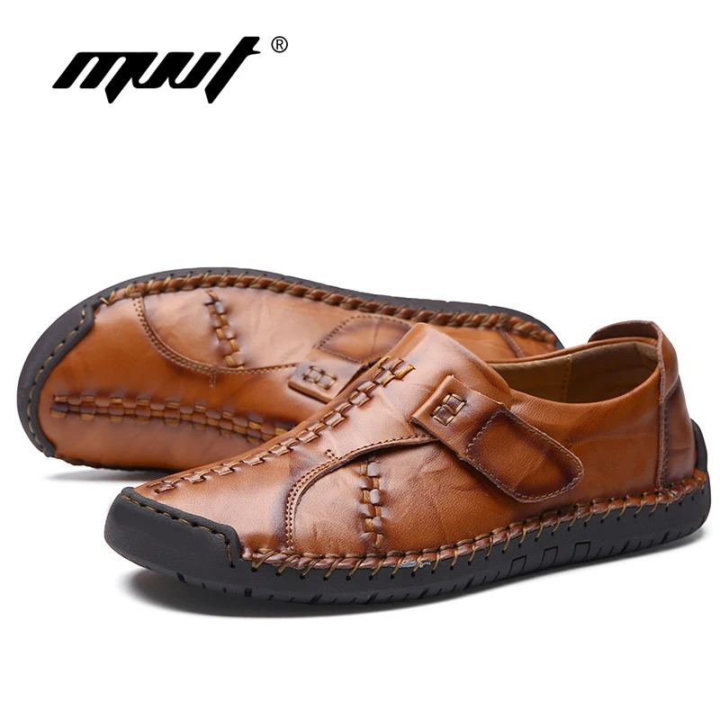 2018 Classic Genuine Leather Shoes Men Casual Breathable Slip On Flats Comfort Loafers | Обувь