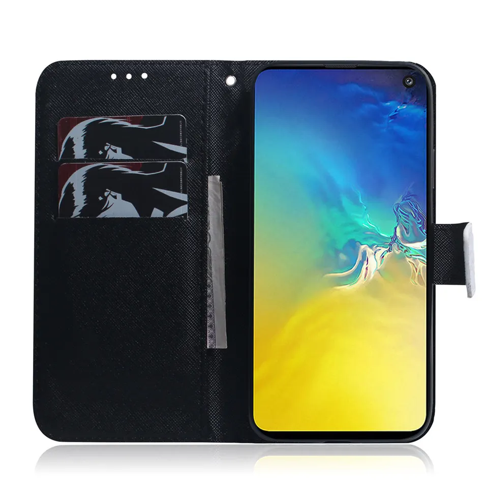 Животный принт чехол для Samsung Galaxy A7 S10E S10 M10 M20 M30 A10 A20E A30 A40 A50 A60 A70 бумажник с отделением для карт карман чехол P26F