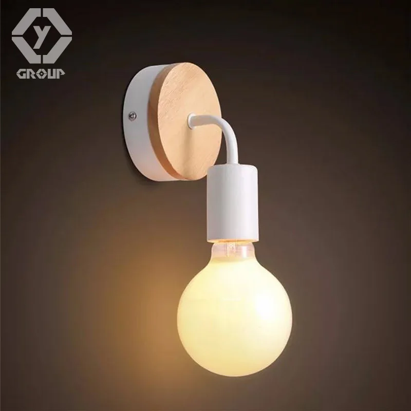 Oygroup современные светодиодные дерево бра железа из металла настенные