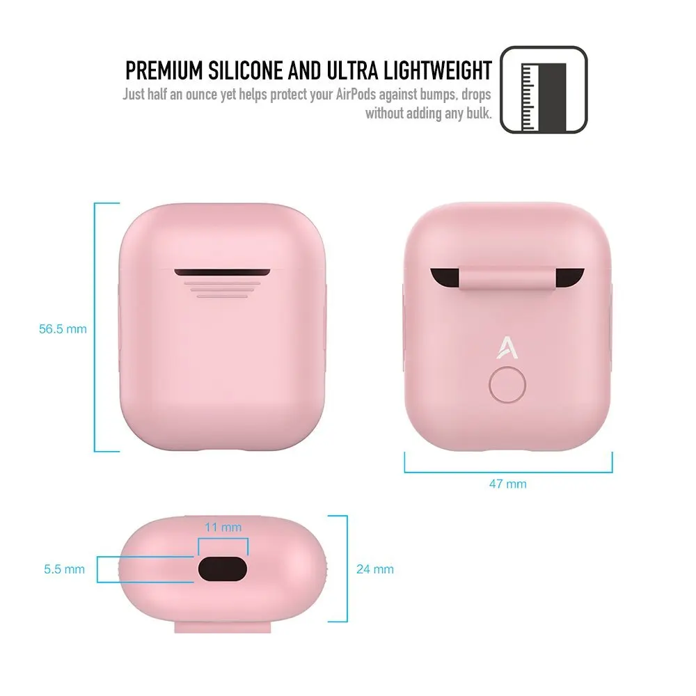 Мягкий силиконовый чехол для наушников Rovtop Apple Airpods противоударный AirPods Bluetooth