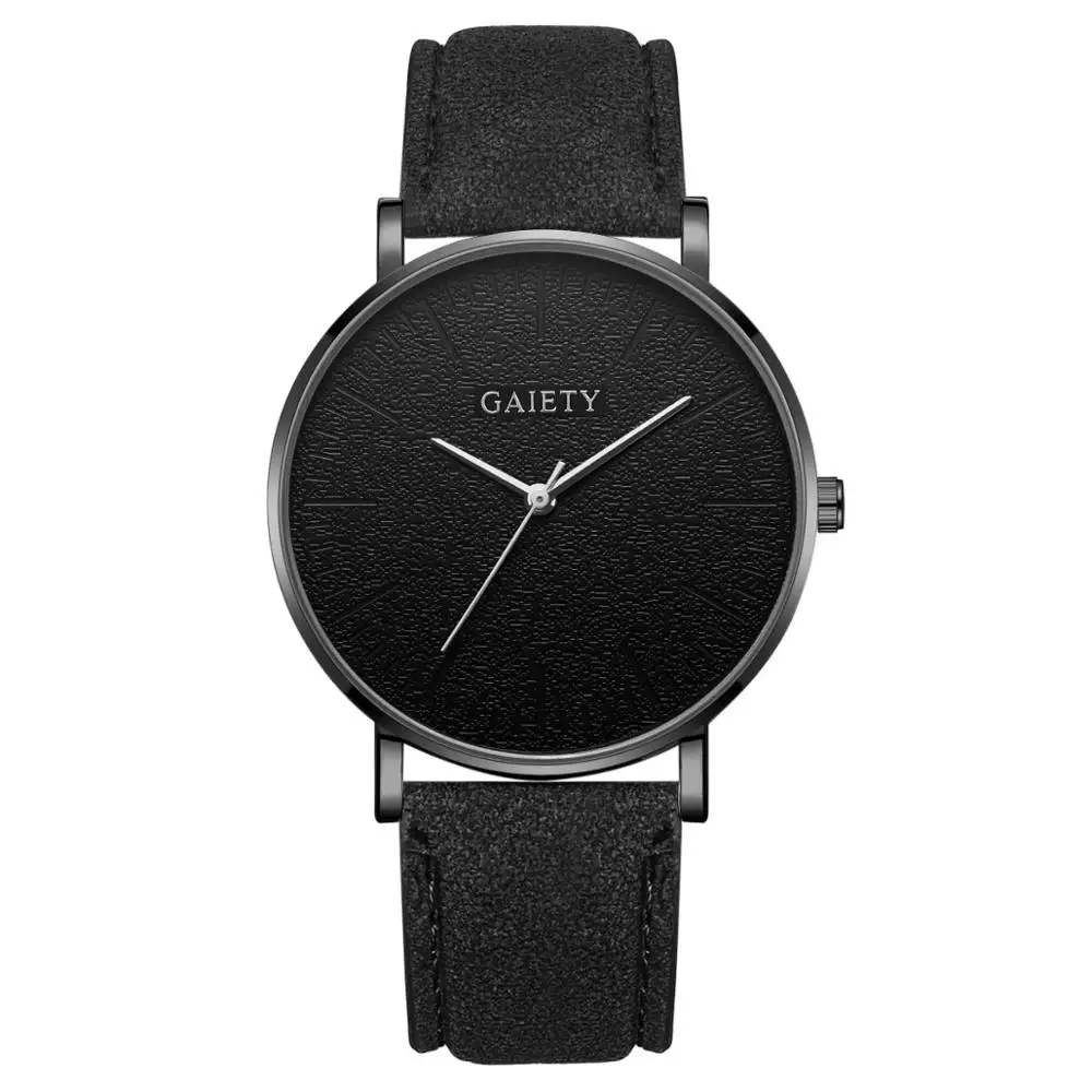 Black Black Silver Мужские часы, модные кожаные часы, кварцевые часы для мужчин, люксовый Топ бренд, Мужские кварцевые аналоговые часы, часы для мужчин Милитари - Цвет: Black Black Silver