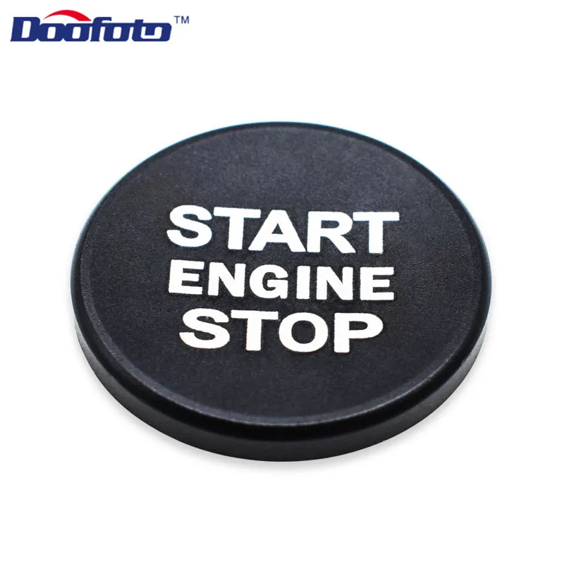 Button Cover Black Doofoto аксессуар черные чехлы автомобильный старт стильная кнопка Зажигания для автомобиля серебряные кольца Чехол для Volkswagen Golf 6 7 Passat B5 B6 Polo Tiguan Caddy - Цвет: Button Cover Black