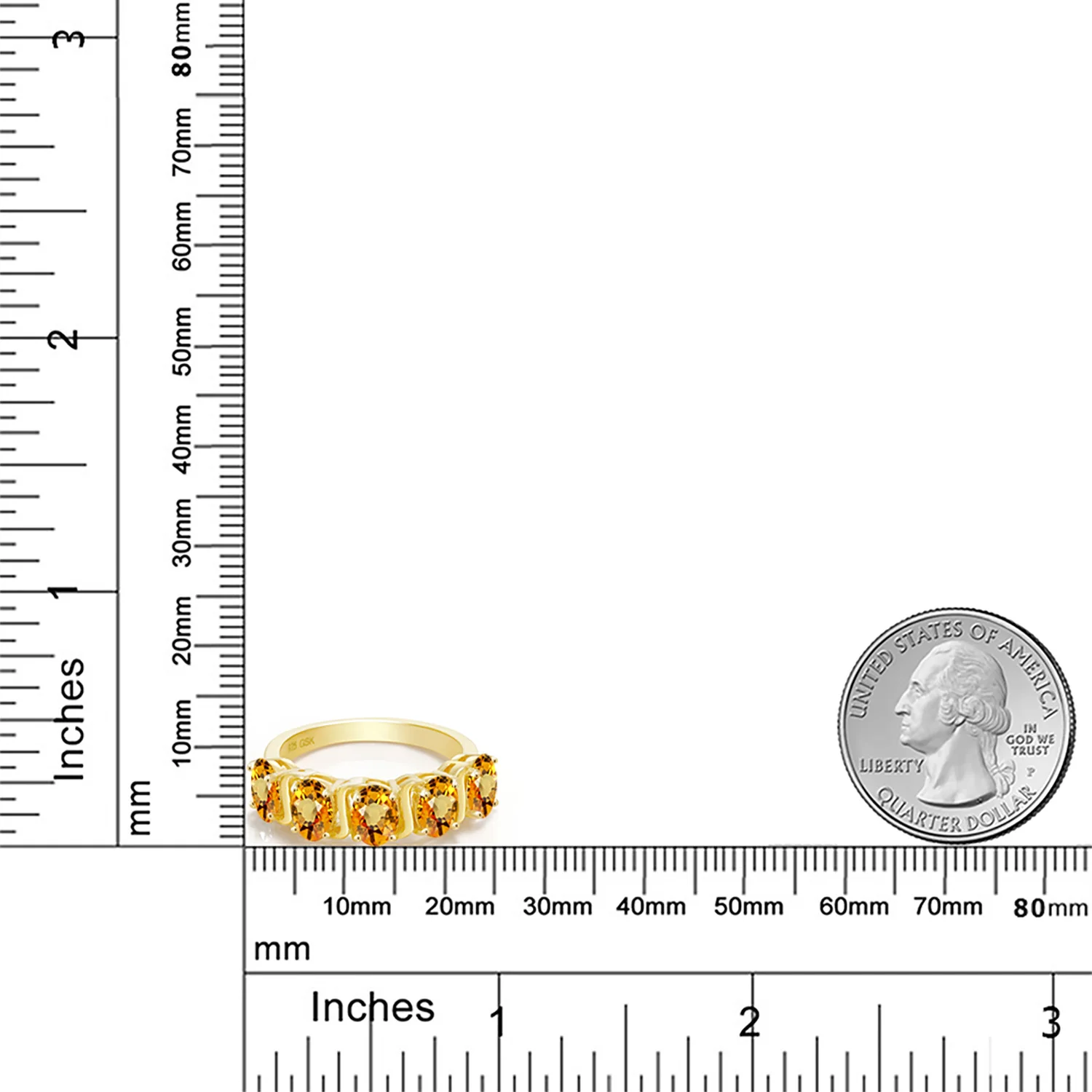 GemStoneKing 2.75Ct Овальный натуральный желтый сапфир 18K позолоченный серебряный