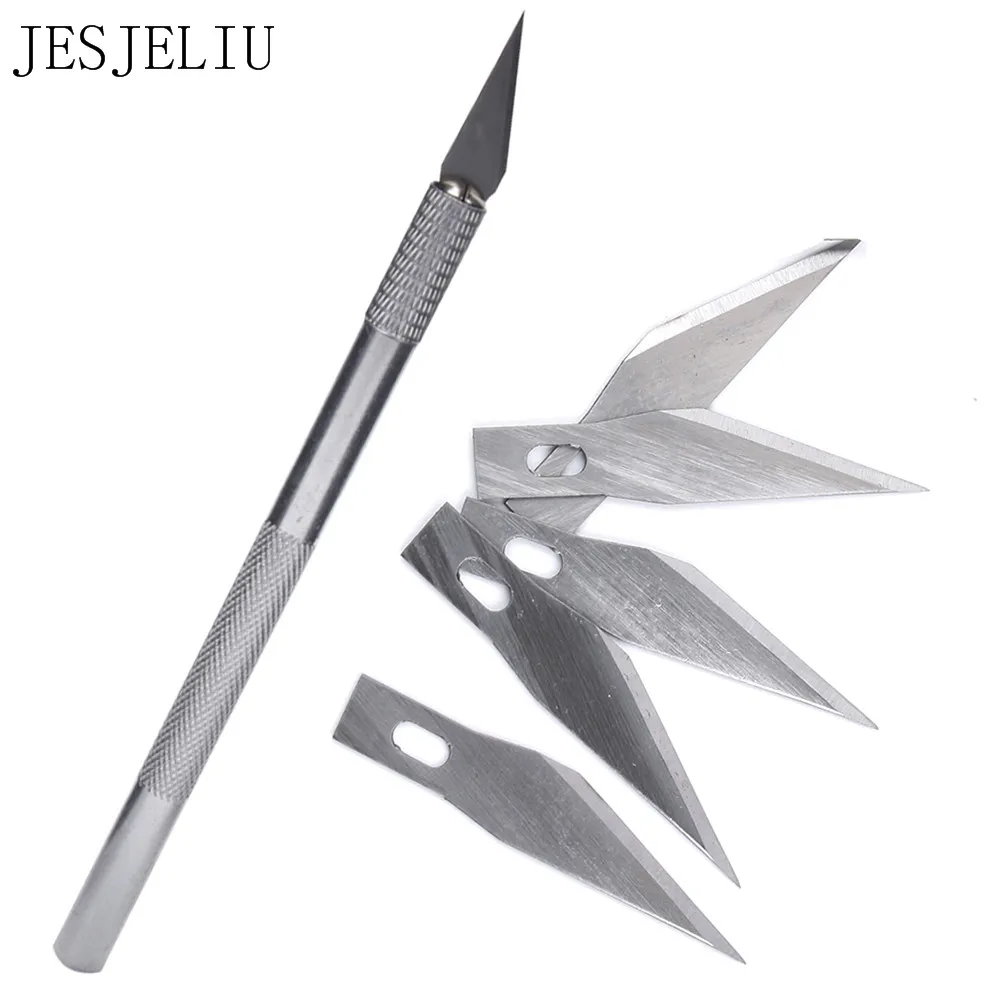 

Нескользящие металлические инструменты для резьбы по дереву, ремесло для фруктов, еды, скульптуры, гравировки, универсальный нож с 6 лезвиям...