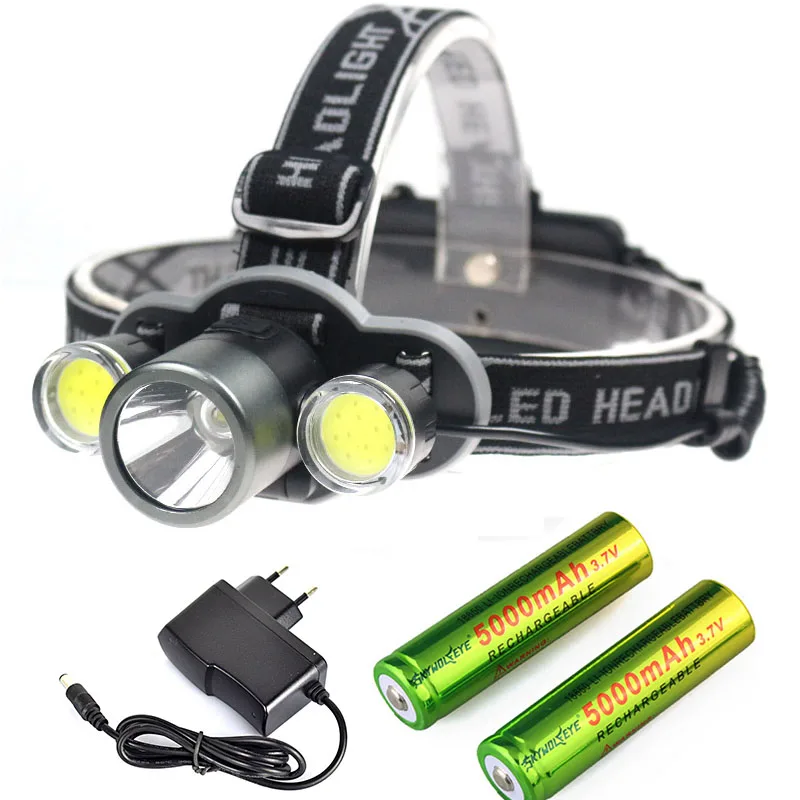 

5 Mode Rechargerable LED Headlight 15000LM XML T6+COB Headlamp Flashlight Cycling Outdoor Camping Fishing Travel Hiking