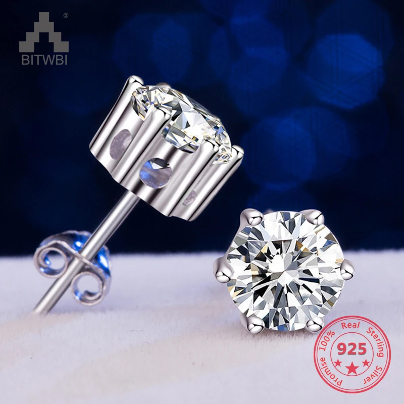 

Серьги-гвоздики из серебра 925 пробы с фианитами