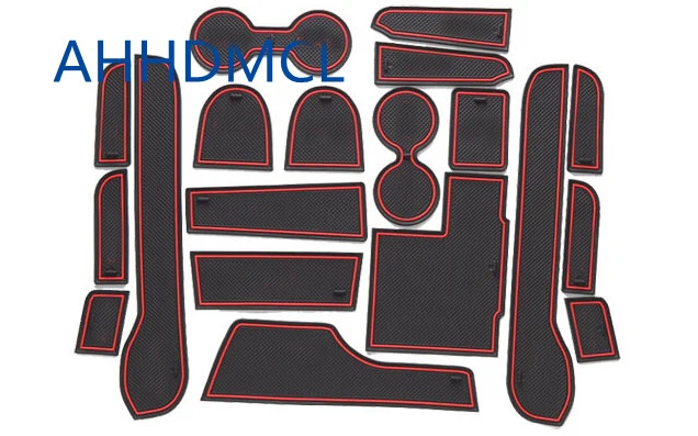 

Car Anti-Dirty Pad Door Groove Gate Slot Cup Armrest Storage Pad Anti-Slip Mat For Mitsubishi Pajero Sport