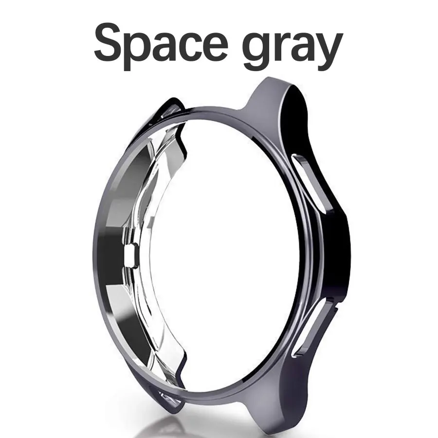 Space Grey ТПУ полный защитный чехол для часов для samsung Galaxy Watch 46 мм водонепроницаемый спортивный бампер чехол для samsung gear S3 Watch - Цвет: Space Grey