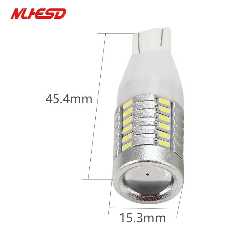 2 шт. супер яркий T15 W16W 5 W 30 SMD 3014 Светодиодный прожектор в форме объектива nao