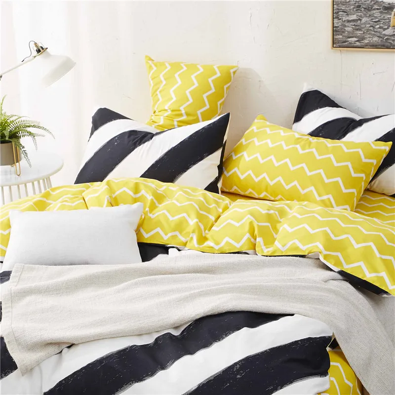 100% Cotton Bedding sets Simple style printing Starry sky 4pcs green duvet cover fitted sheet pillowcase kid/adult home textie | Дом и сад