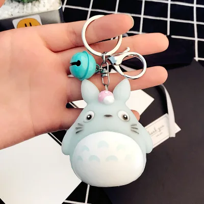 Модные брелоки милые Kawaii котенок брелок с котом кольцо аниме брелок Тоторо креативный брелок Шарм для женщин и девочек Детские брелоки