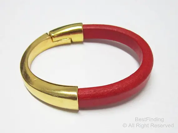 Полуманжеты с магнитными застежками позолоченная лакричная кожа застежки