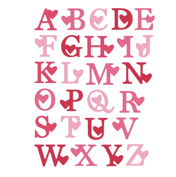 26 шт./компл. верхняя буквы алфавита металлический Трафаретный вырубной штамп