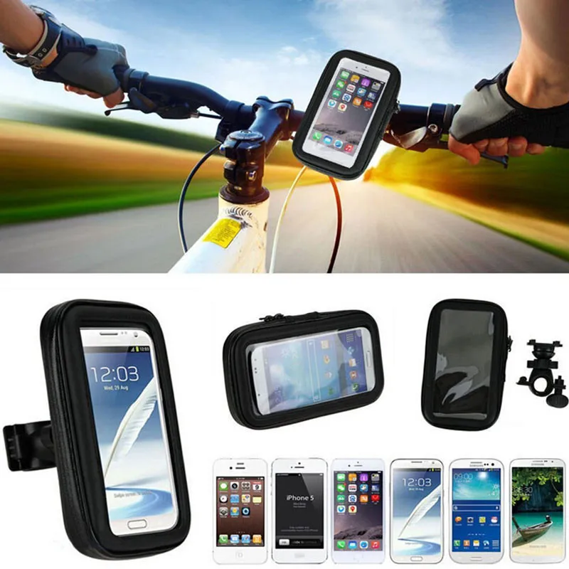 

2021 newest waterproof bag bike handlebar mount for Samsung galaxy S10 motobycle phone bag holder