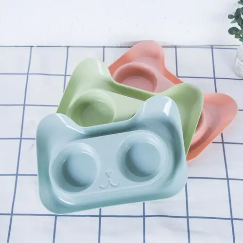 Pet Нескользящие корма из микрофибры кормушка для собак кошек Еда воды двойной