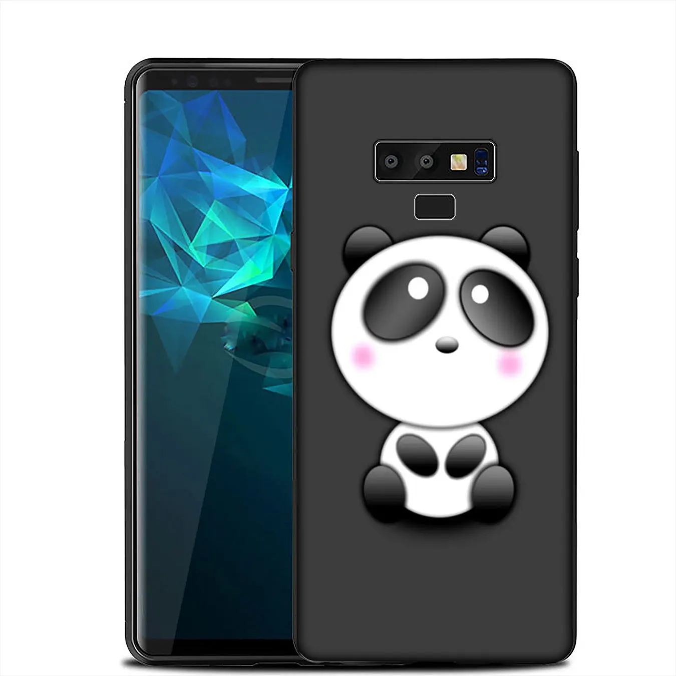 IYICAO cute panda Novelty Soft Silicone Case for Samsung Galaxy A6 A9 A8 A7 2018 A3 A5 2016 2017 Note 9 8 10 Plus Lite |