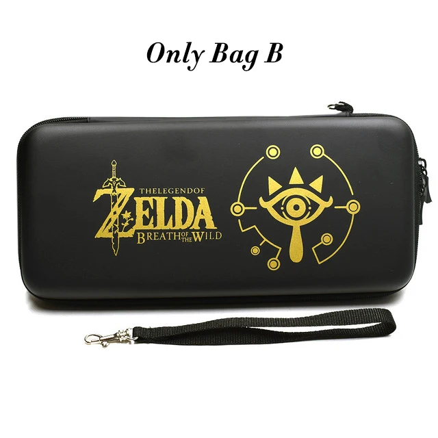 Only Bag B Аксессуары для Switch, дорожная сумка для переноски и пленка из закаленного стекла и жесткий чехол с кристаллами и 2 аналоговые колпачки для nintendo Switch NS - Цвет: Only Bag B